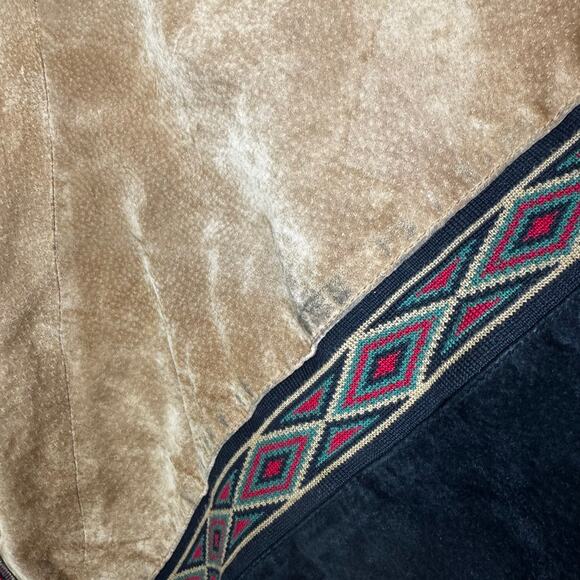 Cripple Creek Vintage Leather Aztec Colorblock Suede Jacket Size XXL Western - Picture 13 of 14